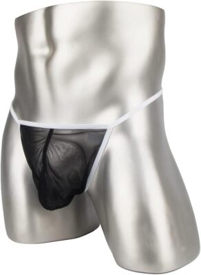 Men's G String Mesh Refreshing Thong Bikini Sexy T Back Pouch Soft Underwear