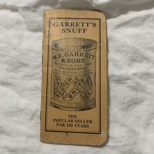 Vintage 1935 Garrett's Snuff Pocket Memo Notebook