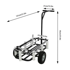 Outdoor Heavy Duty Fishing Cart with Large Wheels for Easy Transport