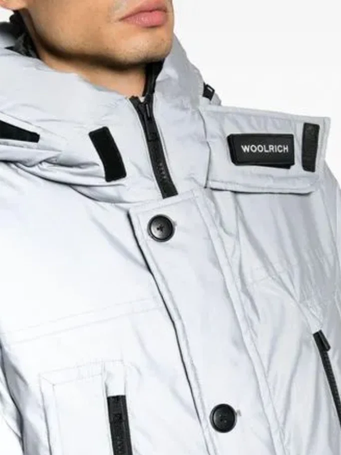 $1,320! NWT Men's Woolrich Arctic Reflective Parka Evolution Olmetex Silver - L - Image 4 of 4