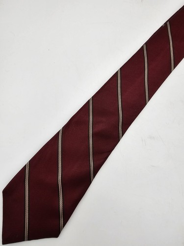 VTG Saddle Club Designer Ties Silk Mens Neck Tie Formal Traditionalist Burgundy - Picture 2 of 6
