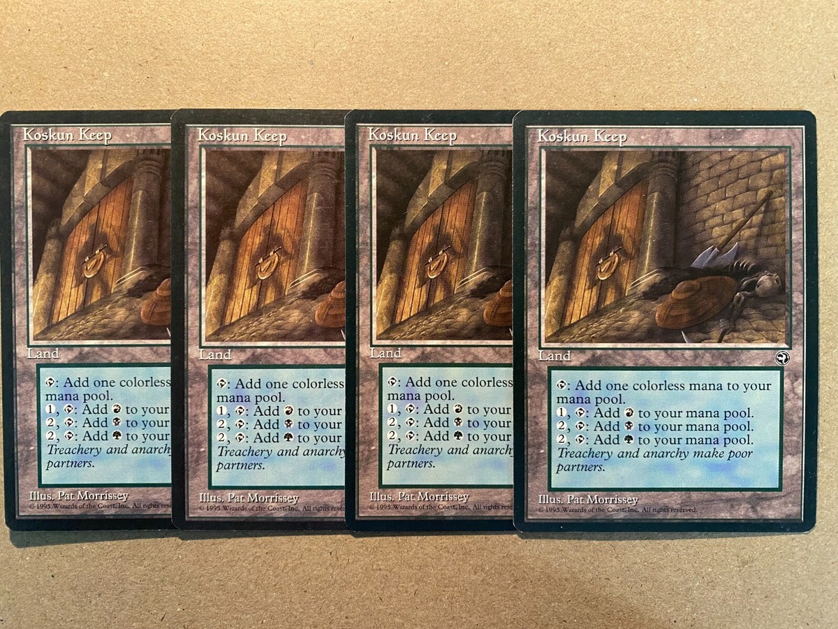 mtg homelands best cards 4x Koskun Keep Legacy Magic the Gathering Card x4 NM Mint / near mint condition trading card Homelands - Visual Spoiler -