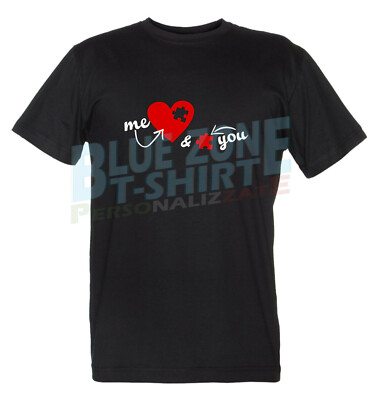 Puzzletee Magliette Coppia Personalizzate 'Player 1 & Player 2' | Tshirt San Valentino Con Nomi | Cotone Morbido - 2