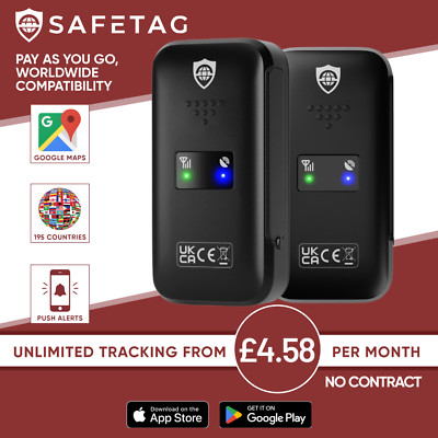 SafeTag Mini 4G - GPS Tracker für Kinder, Senioren, Auto Echtzeit Tracking, UK App
