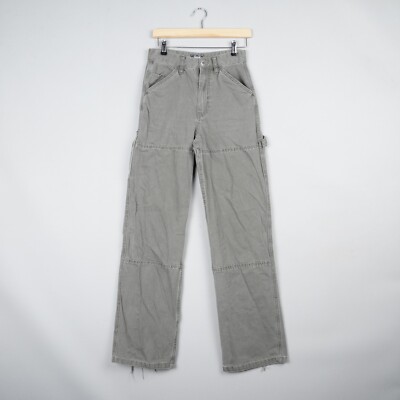 Superdry Trousers Womens W26 L30 Green Carpenter Pants High