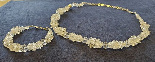 Damen Set - Halskette + Armband - aus indischem Bergkristall (Handarbeit) - Bild 2 von 7