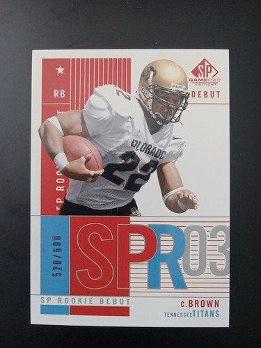2003 SP Game Used Edition #d/600 Chris Brown #110 Rookie TITANS Free Ship!! - 第 1/2 張圖片