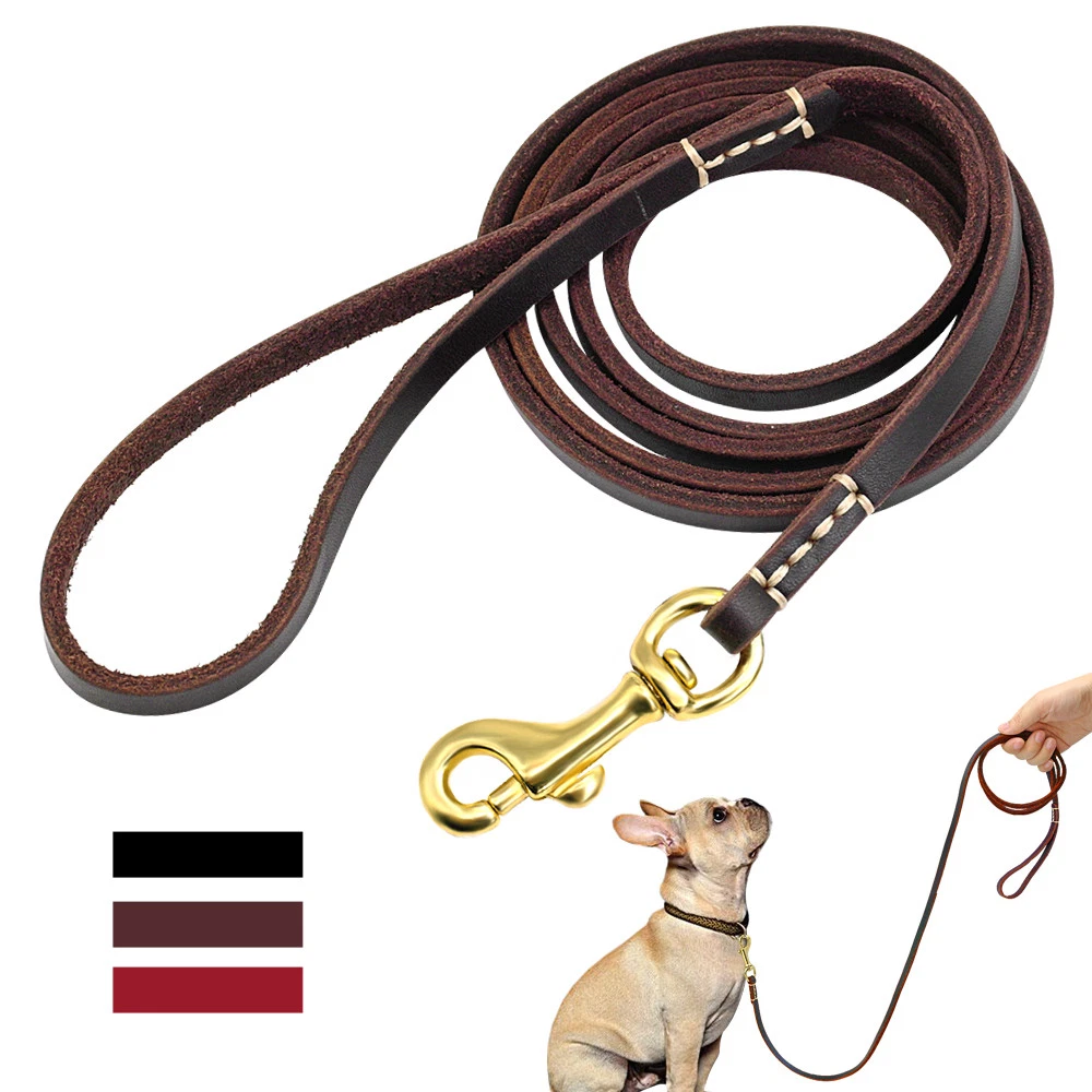 Brand Luxury Pet Leather Leads Dog Collars Harness with Leash