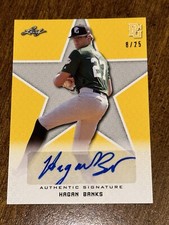 HAGAN BANKS 2020 LEAF PERFECT GAME YELLOW AUTOGRAPH #8/25 ALABAMA