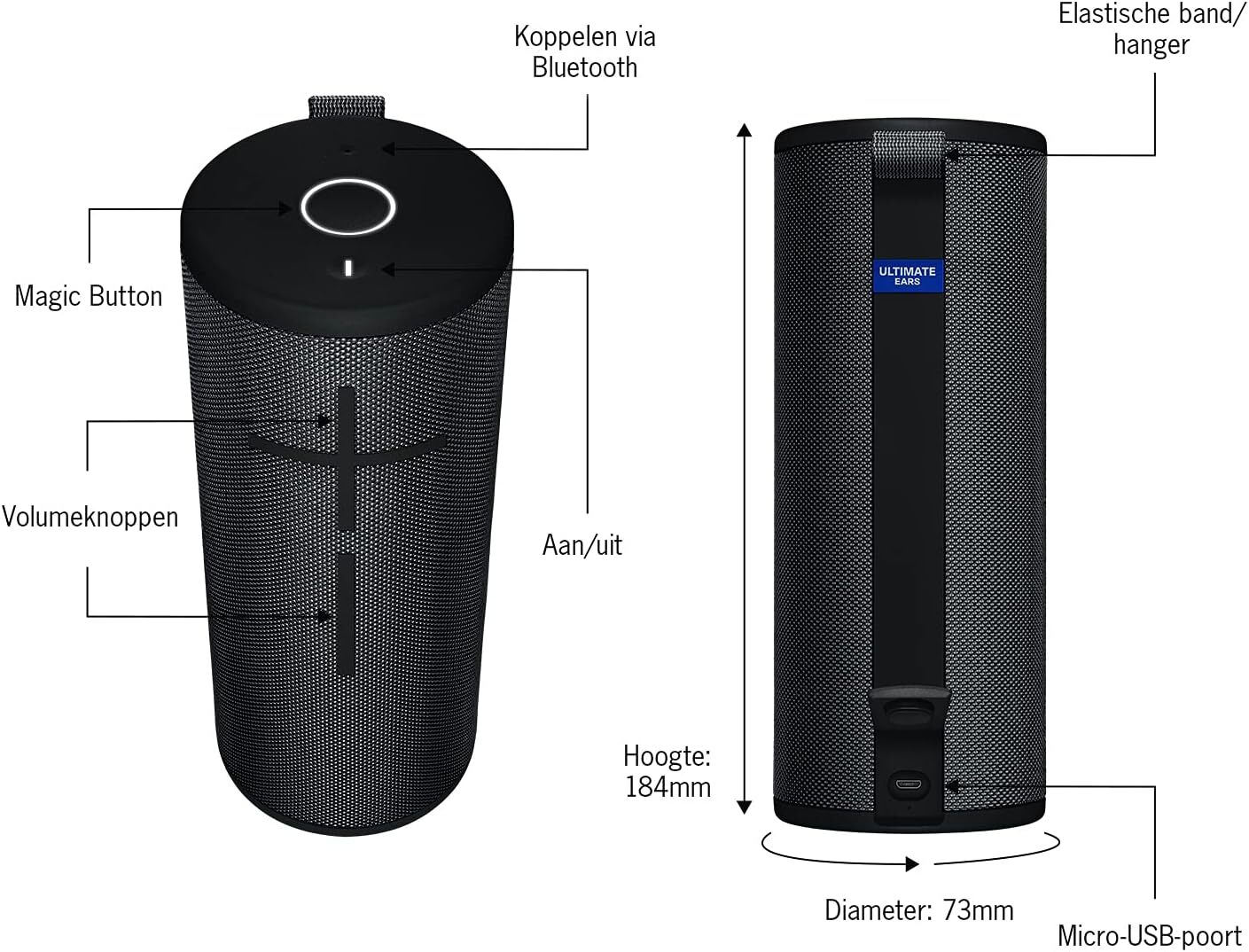 Thumbnail - Speaker Ultimate Ears Boom 3 Night Black Bluetooth-lautspr Acc Neu
