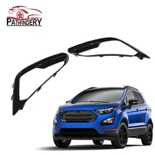 For Ford EcoSport 2018-2021 Black Pair Fog Light Lamp Cover Bezel Frame
