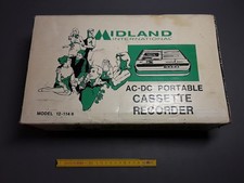 ancien Lecteur/enregistreur de cassettes  MIDLAND vintage ac dc portable