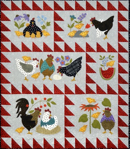 Here a Chick, There a Chick Woolies Applikation komplettes Quiltmuster (KEIN SET) - Bild 1 von 18
