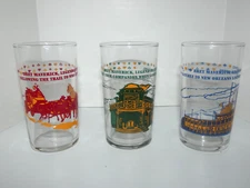 3 Bret Maverick Collectors Glasses 1994 Warner Bros  4 1/4" Libbey Glasses