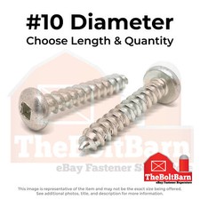  10 Stainless Square Pan Head Self Tapping Screws Choose Length  Qty 