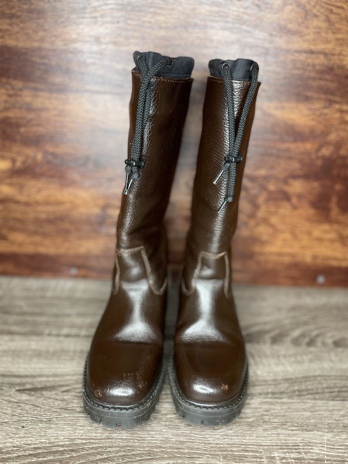 leather boots with wool inside