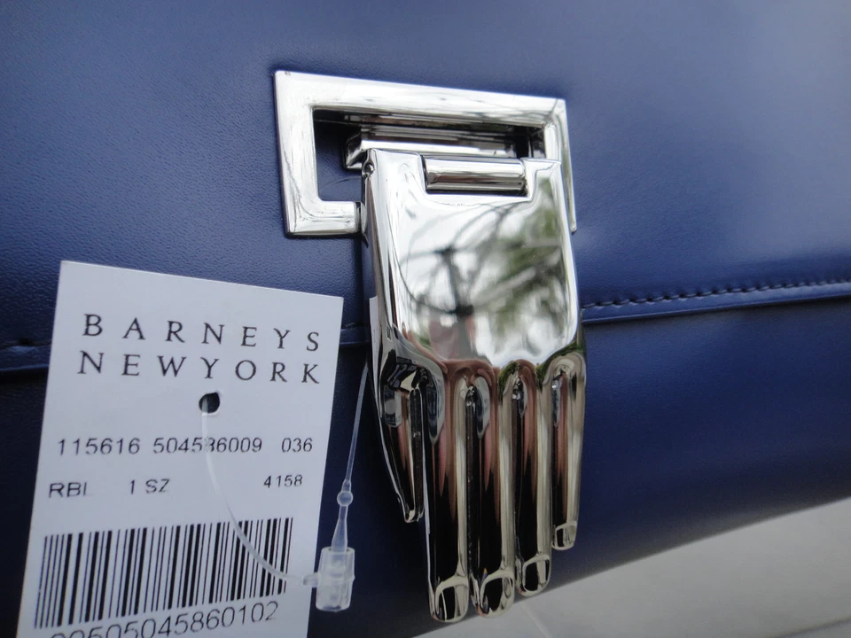 Bolso sin asas Opening Ceremony Nokki azul cobalto cuero liso, precio de venta sugerido por el fabricante $325 nuevo con etiquetas Foto 4 de 4