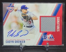 2018 Panini USA Baseball Stars & Stripes Signatures #4 Cadyn Grenier /299