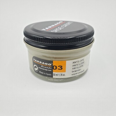 Tarrago Shoe Polish # 03 Antelope Cream Leather Protector 1.76 oz. 50ml Boot
