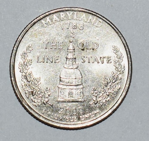 2000 P Maryland State Quarter Cent Coin US Mint Error 25 Cent The Old Line 1788 - Picture 7 of 24