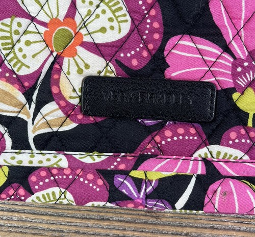 Nice! Vera Bradley Quilted Messenger Bag Pirouette Pink Floral - Picture 3 of 10