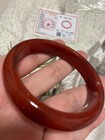 57gCERTIFIED NEW58mmHIGHEND*RARE*GORGEOUS CARNELIAN JADE稀有天然玛瑙红玉 BANGLE BRACELET — photo 2