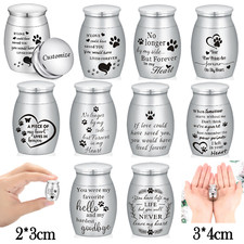 Stainless Steel Pet Memorial Small Urn for Cremation Ashes Holder Miniature Urn