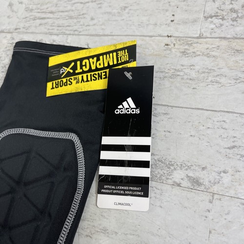 1 Grande ADIDAS Piel de Hierro Codo Manga de Tirador Compresión Baloncesto NEGRO. - Imagen 6 de 9