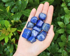 Lapis Tumbled Stones 4 oz Lot (Premium Quality 'A' Grade Lapis Lazuli) 1/4 lb