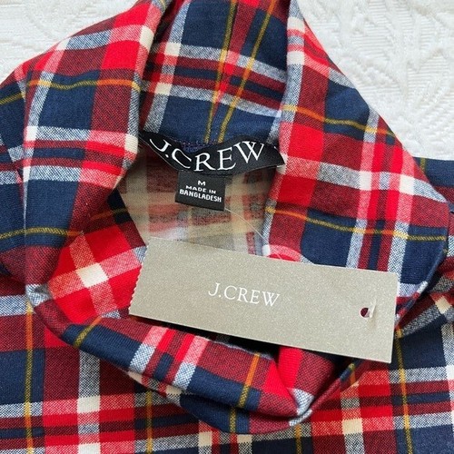 Nuevo con etiquetas tejido J.Crew cuello alto a cuadros talla M - Imagen 4 de 12