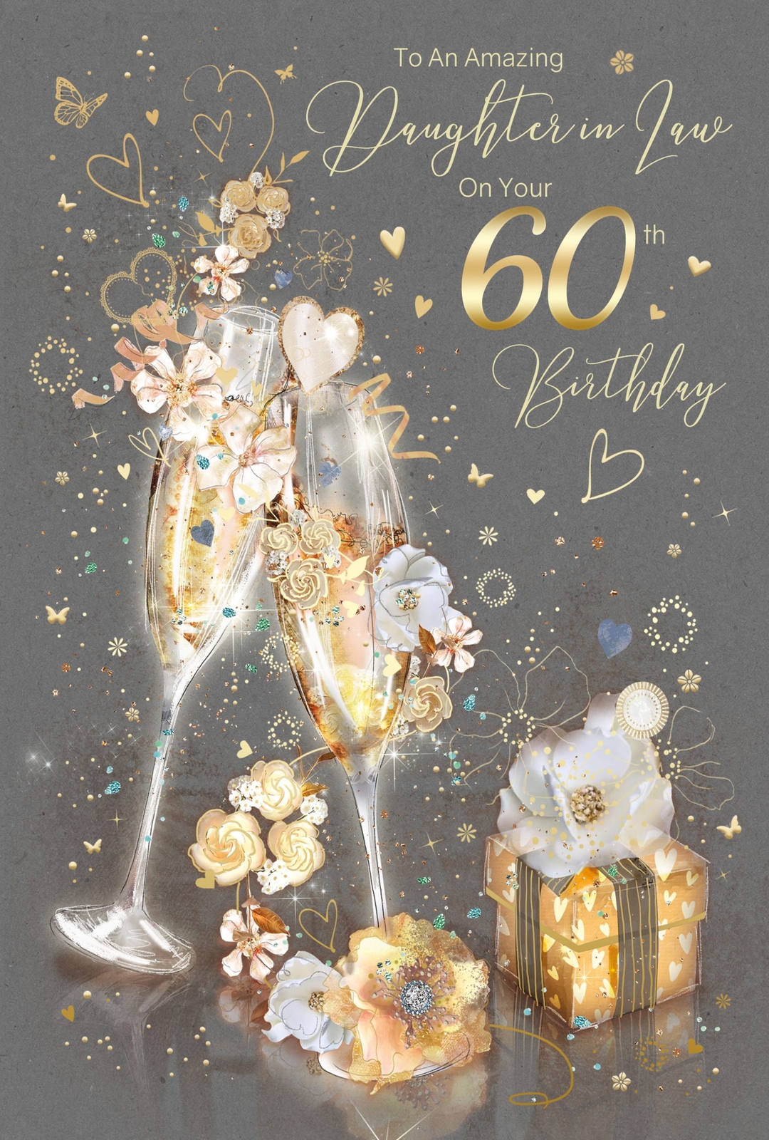 Daughter-In-Law 60th Birthday Card - Female - Foil Finish - 9"" x 6""