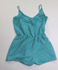 ZARA Trafaluc Womens Romper Playsuit Green Lightweight Material Size Medium EUC