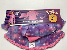 UV SKINZ Toddler Girls 3-Piece Swim Set UPF 50 w/Hat, Pink Unicorn, Size: 2T