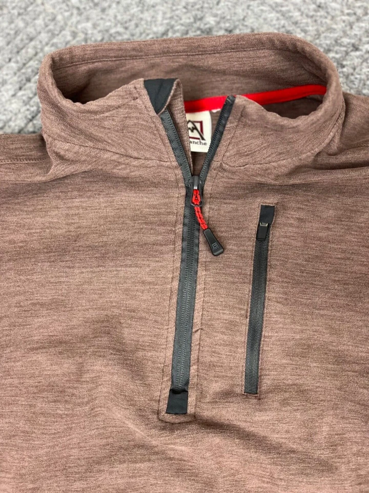 Chaqueta a Presión Avalanche 1/4 Para Hombre XL Marrón Pullover Exterior Adulto Foto 3 de 4