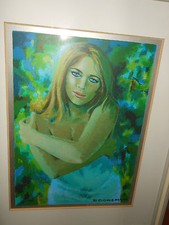 Romano Conversano (1920-2010) "ragazza nel bosco" 17/200 lastra argento C9 ^