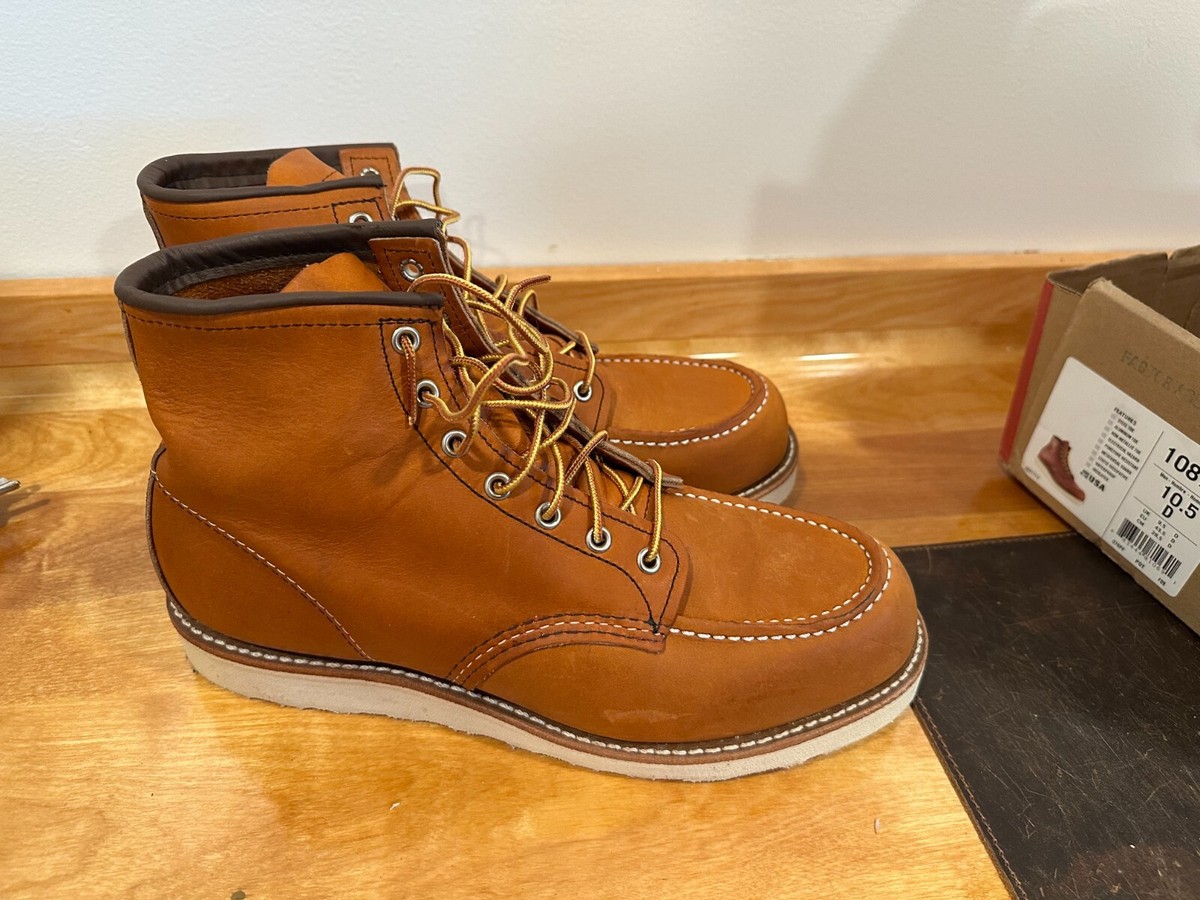 Red Wing 10875 Shoes Moc Toe Heritage Boots for Men, Size 12 Brown Red Wing Heritage 1907 Classic Moc Style in Copper Rough  main image 3
