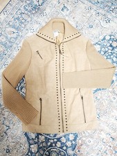 Nancy Bolen Jacket City Girl Womens 100% Suede Wool Lined Blazer Jacket Sz S