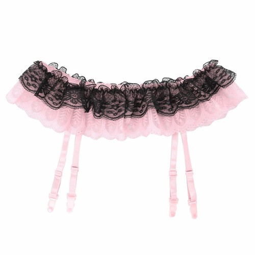 Mens Sissy Lace Suspenders Stockings Crossdressing Garter Belt Thong AU - Picture 56 of 59