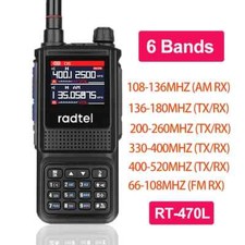 6 Bands Amateur Two Way Radio Station 256CH Air Band Walkie Talkie