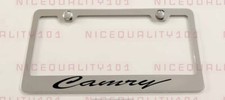 Camry Script Stainless Steel Finished License Plate Frame Holder Rust Free