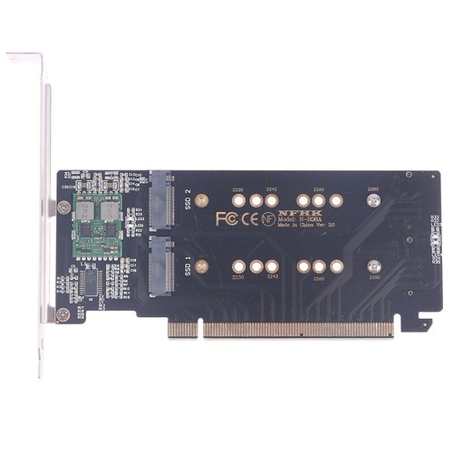 1PCS m.2 X16 TO 4X NVME PCIE3.0 GEN3 X16 TO 4*NVME RAID CARD PCI-E VROC CARD - Photo 3/8