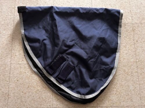 CAPPUCCIO/Copricollo Impermeabile Protezione Collo Navy con Bordo Grigio Taglia 78" - Foto 3 di 3