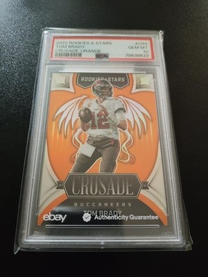 2022 Rookies & Stars Tom Brady Orange Crusade /25 Color Match #CR-3 PSA 10 