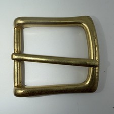 Brass Half Square Belt Buckle - Single Prong Replacement Buckle Gold Tone 2"