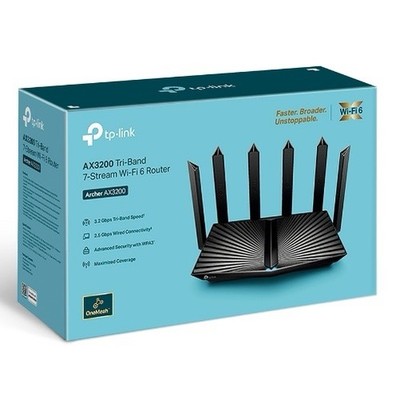 TP-LINK Archer AX3200 3.2 Gbps 5 Port Tri-Band Wi-Fi 6 Router - New Open Box