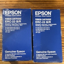 Epson ERC-23 B/R Genuine Cartridge Black/Red C43S015362 sealed 2 pack