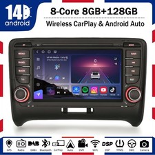 8+128GB Android 14 Autoradio CarPlay Bluetooth DAB+ GPS Navigatore Audi TT MK2