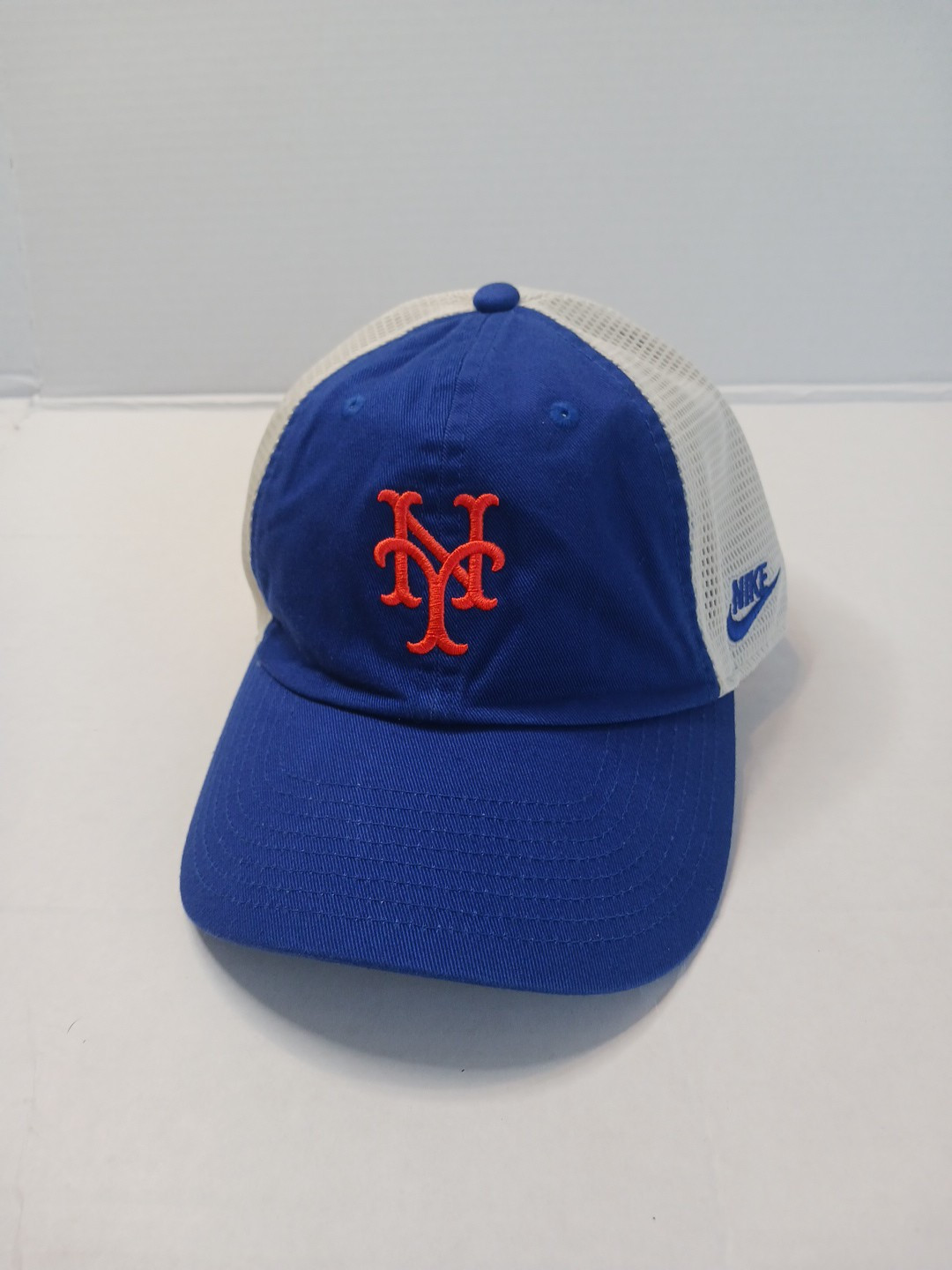New York Mets Nike Hat Blue White Adjustable Trucker Cooperstown Collection