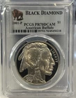 2001-P $1 American Buffalo Proof Silver Dollar ~ PCGS PR70DCAM - Black Diamond