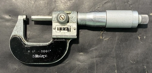Mitutoyo Digit Outside Micrometer 0-1" .0001 Carbide Tips Machinist
